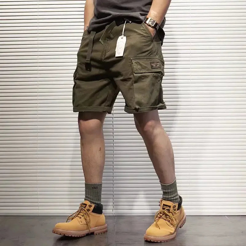 Bermuda Short Pants for Men Hiking Half Mens Cargo Shorts Combat with Zipper Homme Casual Summer Harajuku Loose Streetwear Jorts