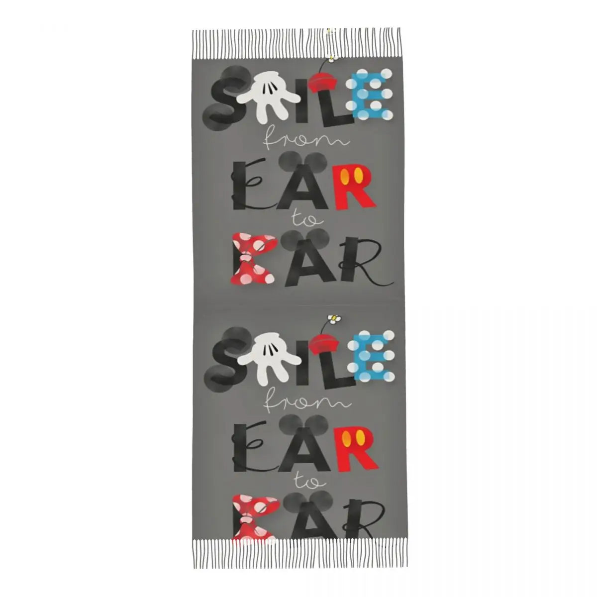 Disney Mickey Mouse Women's Scarf Pashmina Shawls and Wraps for Evening Dresses Winter Cashmere Feel Large Scarves