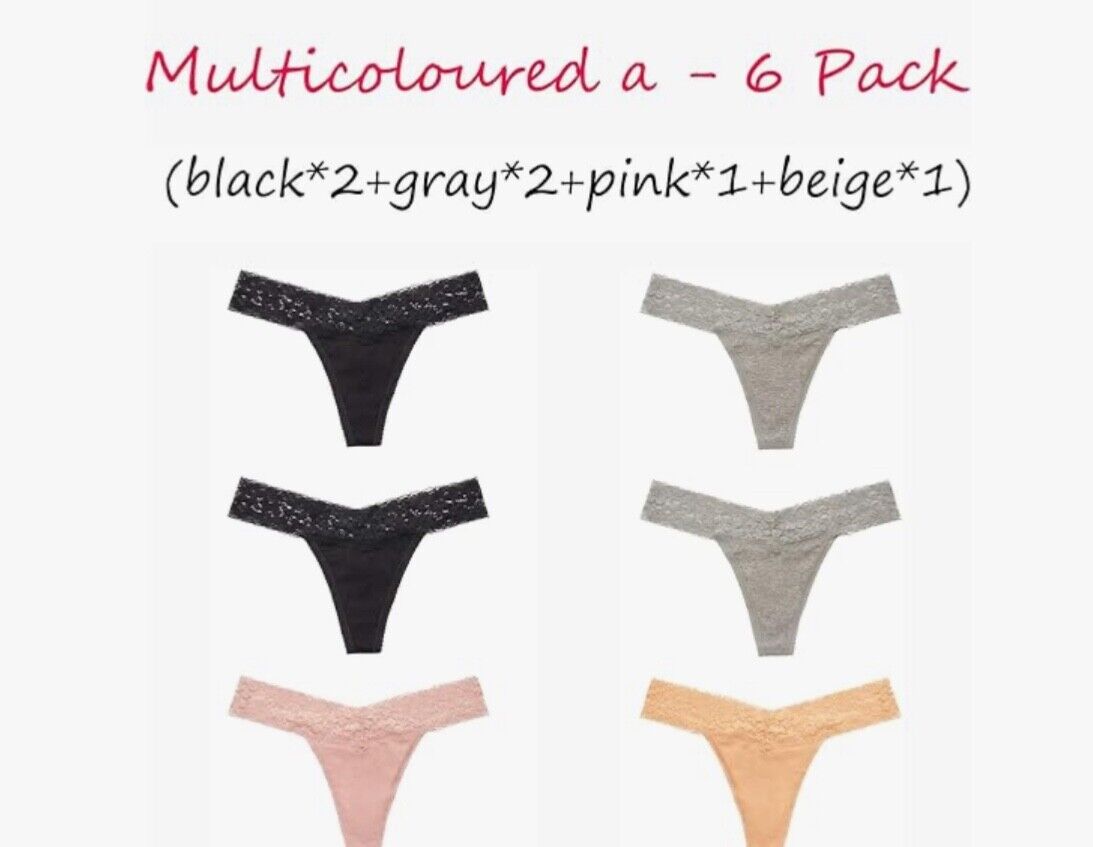 ANNYISON Women's Thongs, T Back Low Waist See Through Panties Cotton Seamless La