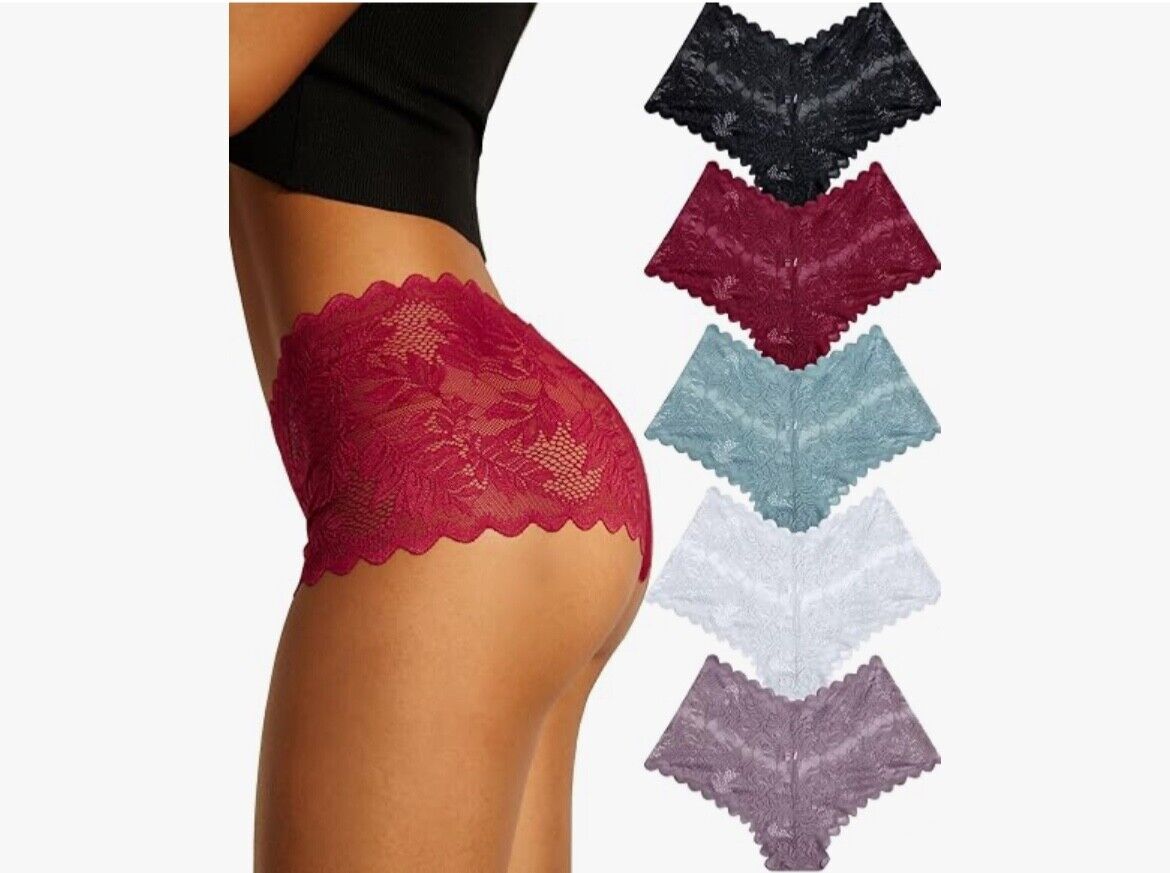 FINETOO Sexy Underwear for Women V-Waist Shorts Women' s Underwear Lightweight S