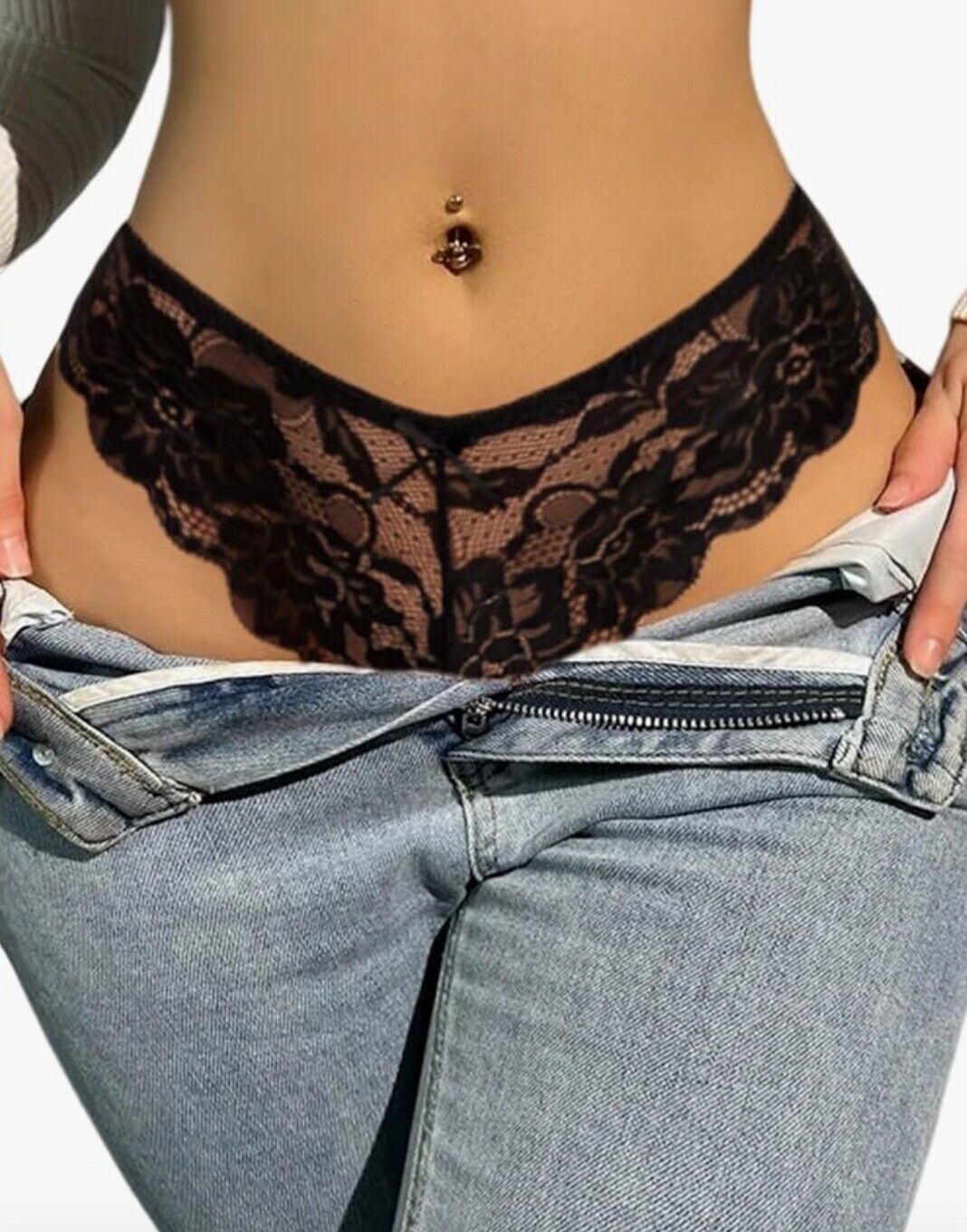 Avidlove Women Floral Lace Panties Sexy Hipster Underwear V-Shape Waistband Tang