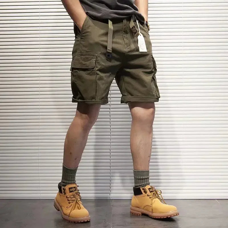 Bermuda Short Pants for Men Hiking Half Mens Cargo Shorts Combat with Zipper Homme Casual Summer Harajuku Loose Streetwear Jorts