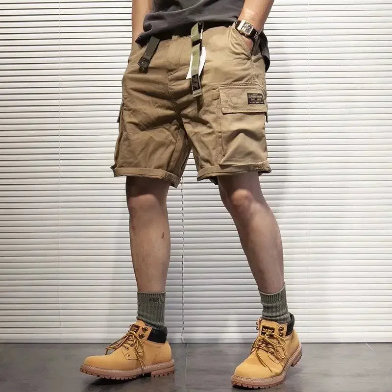 Bermuda Short Pants for Men Hiking Half Mens Cargo Shorts Combat with Zipper Homme Casual Summer Harajuku Loose Streetwear Jorts