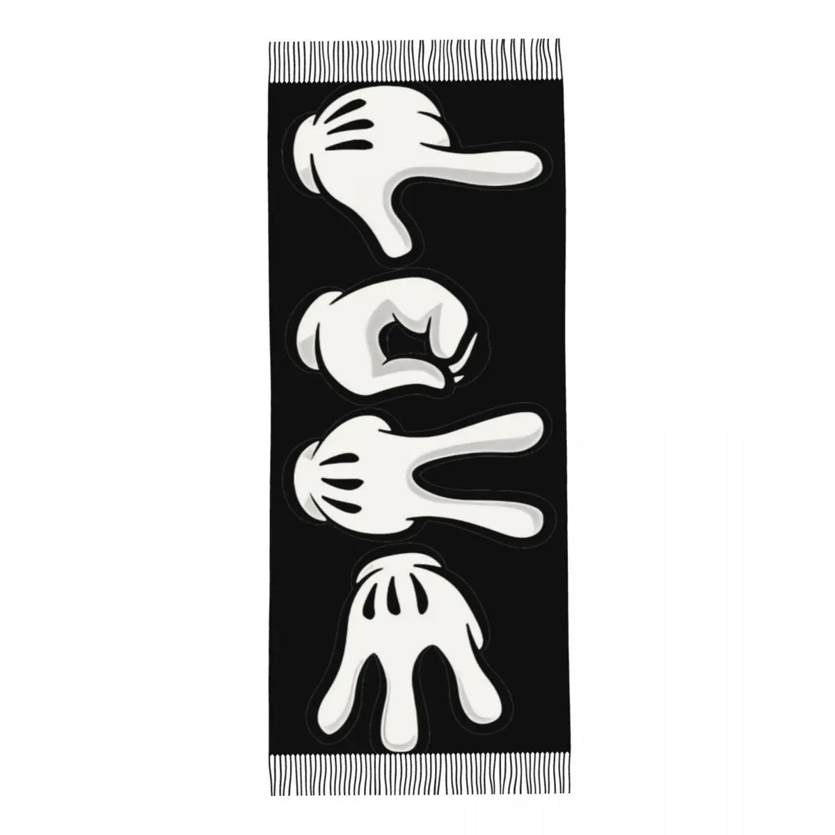 Disney Mickey Mouse Women's Scarf Pashmina Shawls and Wraps for Evening Dresses Winter Cashmere Feel Large Scarves