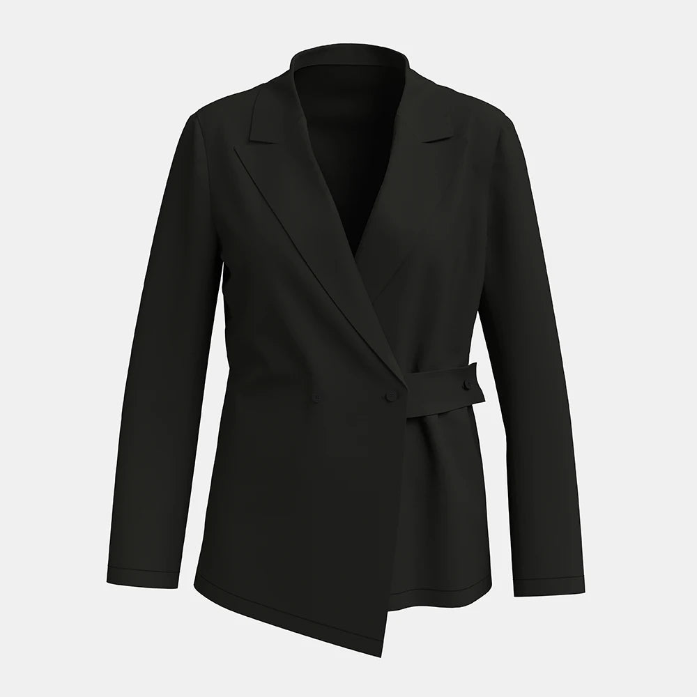 Mia Muse Women's Blazers All Season Fashion Decent Button Long Sleeve Shawl Collar Office Lady Blazers