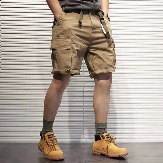 Bermuda Short Pants for Men Hiking Half Mens Cargo Shorts Combat with Zipper Homme Casual Summer Harajuku Loose Streetwear Jorts